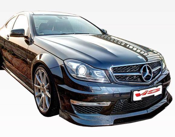 2012-2014 Mercedes C Class W204 C63 Carbon Fiber Black Front Lip-3