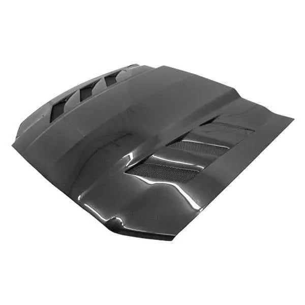 2013-2014 Ford Mustang 2 doors AMS Style Carbon Fiber Black Hood-1