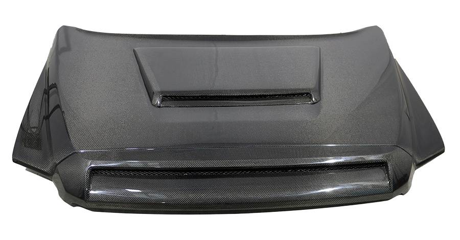 2014-2021 Toyota Tundra 2 doors 4 doors TECHNO R Style Carbon Fiber Black Hood-1