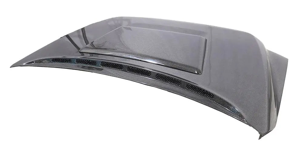 2014-2021 Toyota Tundra 2 doors 4 doors TECHNO R Style Carbon Fiber Black Hood-3