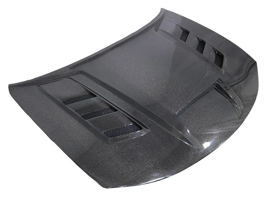 2015-2023 Dodge Charger 4 doors TERMINATOR Style Carbon Fiber Black Hood-1
