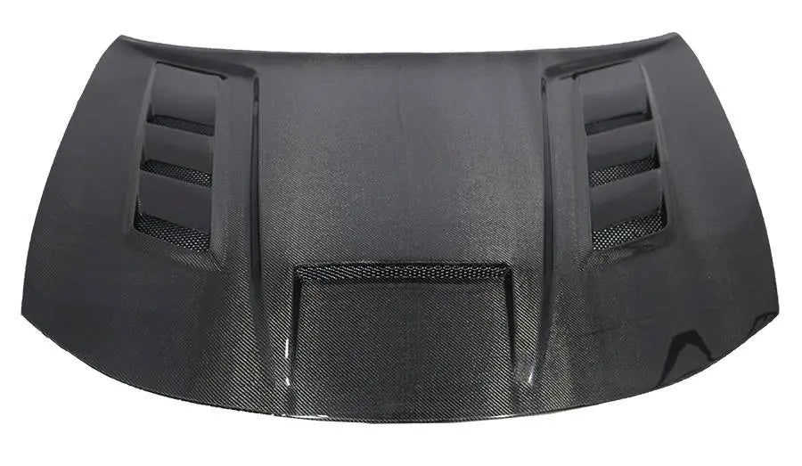 2015-2023 Dodge Charger 4 doors TERMINATOR Style Double Sided Carbon Fiber Carbon Fiber Black Hood-4