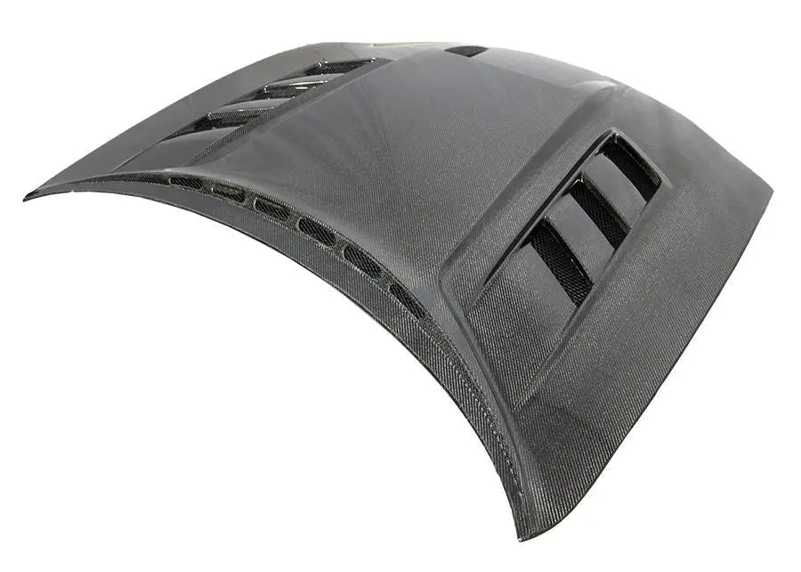 2015-2023 Dodge Charger 4 doors TERMINATOR Style Double Sided Carbon Fiber Carbon Fiber Black Hood-5