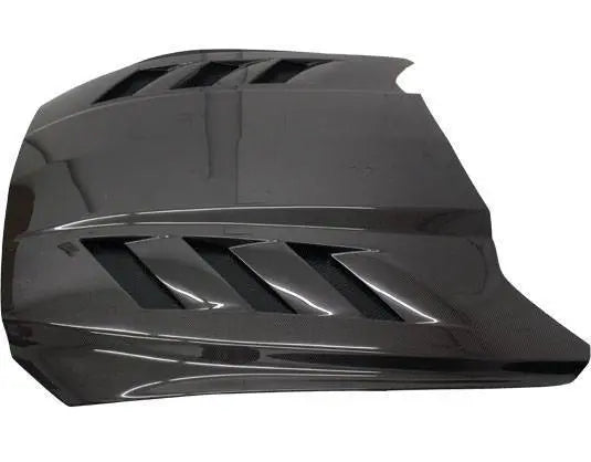 2015-2017 Ford Mustang 2 doors AMS Style Double Sided Carbon Fiber Carbon Fiber Black Hood-2