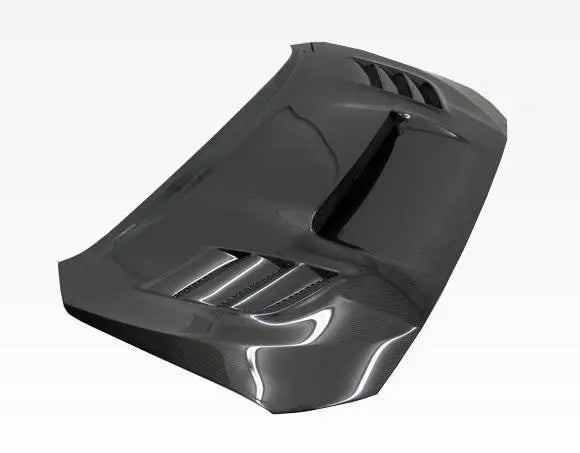 2015-2021 Subaru WRX 4 doors VS 2 Style Double Sided Carbon Fiber Carbon Fiber Black Hood-2