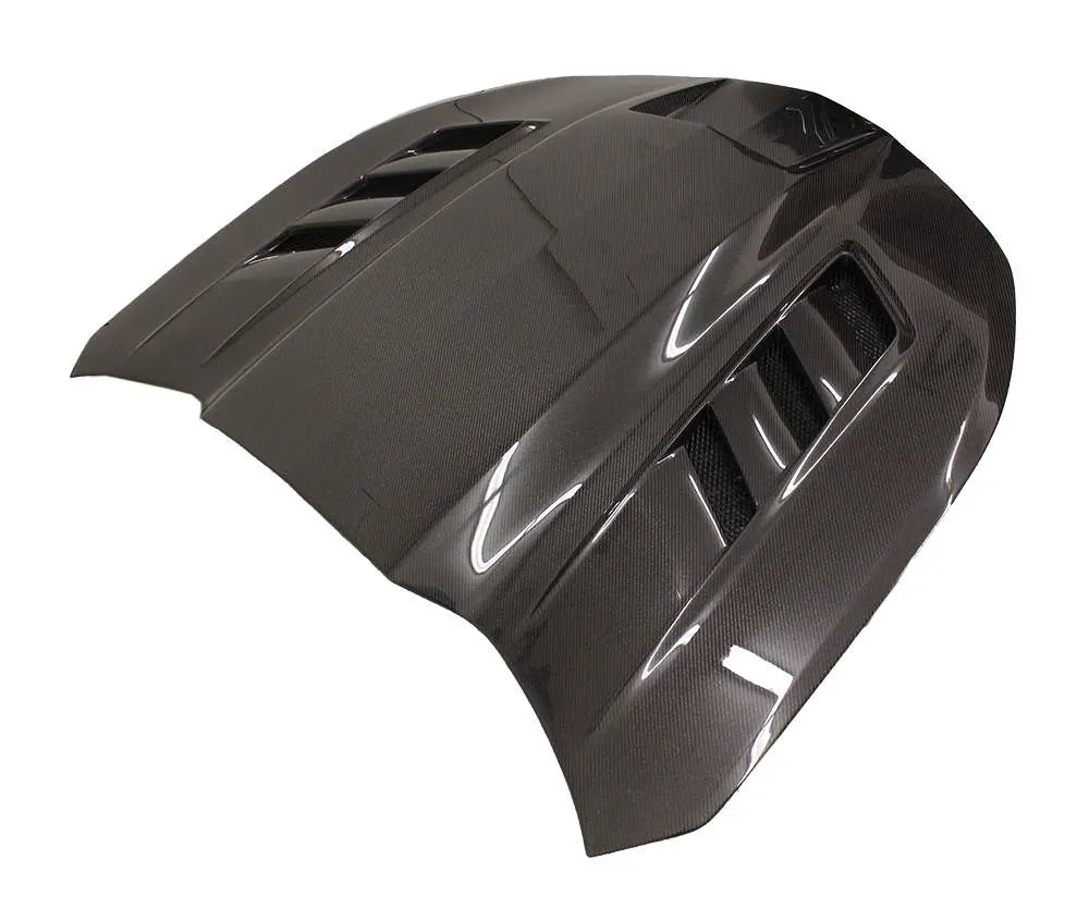 2016-2023 Chevrolet Camaro 2 doors TERMINATOR Style Double Sided Carbon Fiber Carbon Fiber Black Hood-2