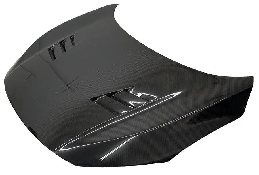 2016-2021 Honda Civic 2 doors 4 doors TECHNO R Style Carbon Fiber Black Hood-1