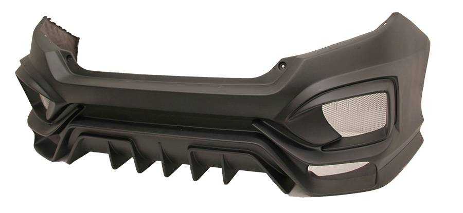 2016-2021 Honda Civic 4 doors FRP Black Rear Bumper-1