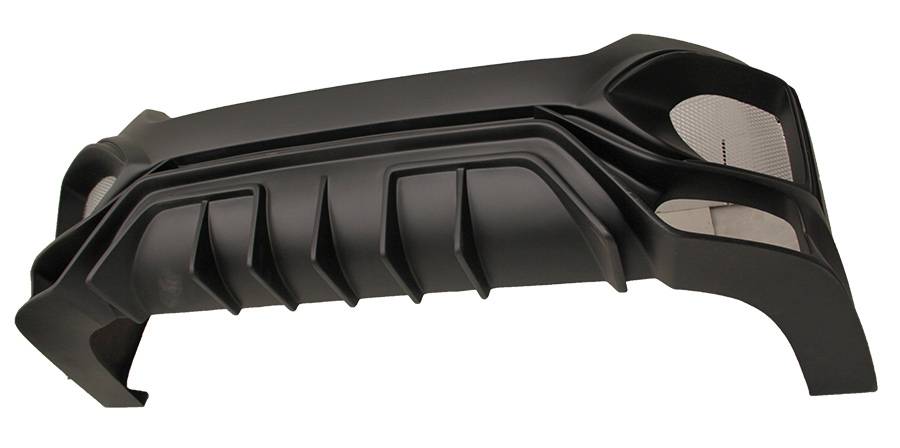 2016-2021 Honda Civic 4 doors FRP Black Rear Bumper-2