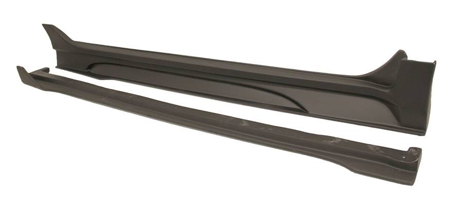 2016-2021 Honda Civic 4 doors FRP Black Side Skirts-1