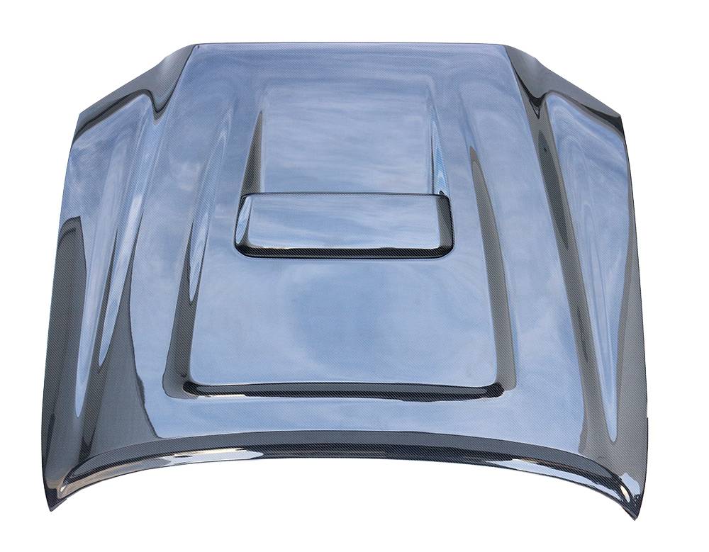 2016-2023 Toyota Tacoma 2 doors TECHNO R Style Carbon Fiber Black Hood-2