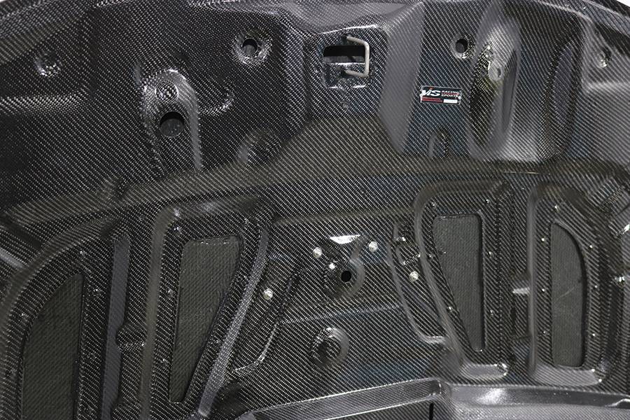 2017-2021 Honda Civic Type R Style Double Sided Carbon Fiber Carbon Fiber Black Hood-3