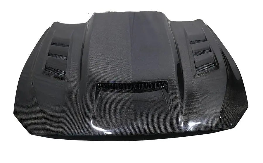 2018-2023 Ford Mustang 2 doors TERMINATOR Style Carbon Fiber Black Hood-2