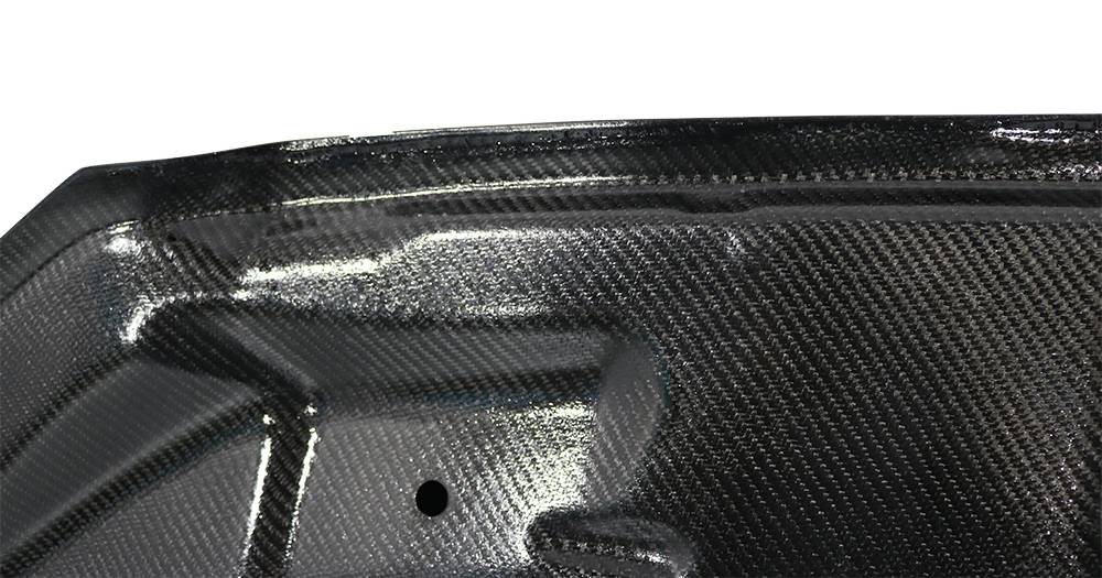 2018-2023 Ford Mustang 2 doors TERMINATOR Style Double Sided Carbon Fiber Black Hood-5