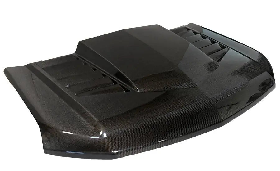 2019-2023 Chevrolet Silverado 2 doors 4 doors TMS Style Carbon Fiber Black Hood-2