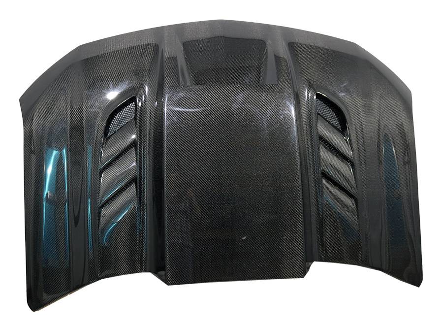 2019-2023 Chevrolet Silverado 2 doors 4 doors VTM Style Carbon Fiber Black Hood-2