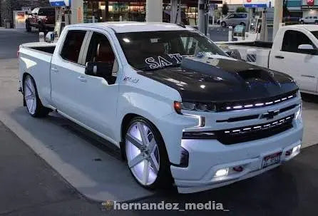 2019-2023 Chevrolet Silverado 2 doors 4 doors VTM Style Carbon Fiber Black Hood-4