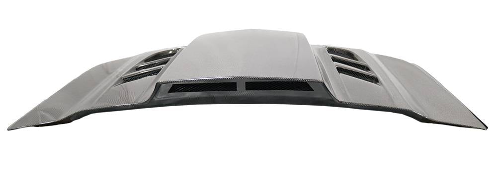 2019-2023 Chevrolet Silverado 2 doors 4 doors VTM Style Double Sided Carbon Fiber Carbon Fiber Black Hood-7