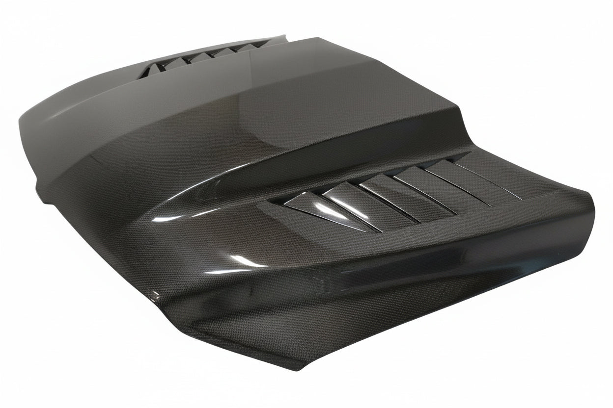 2019-2025 Dodge Ram 1500 2 doors 4 doors TMS Style Carbon Fiber Black Hood