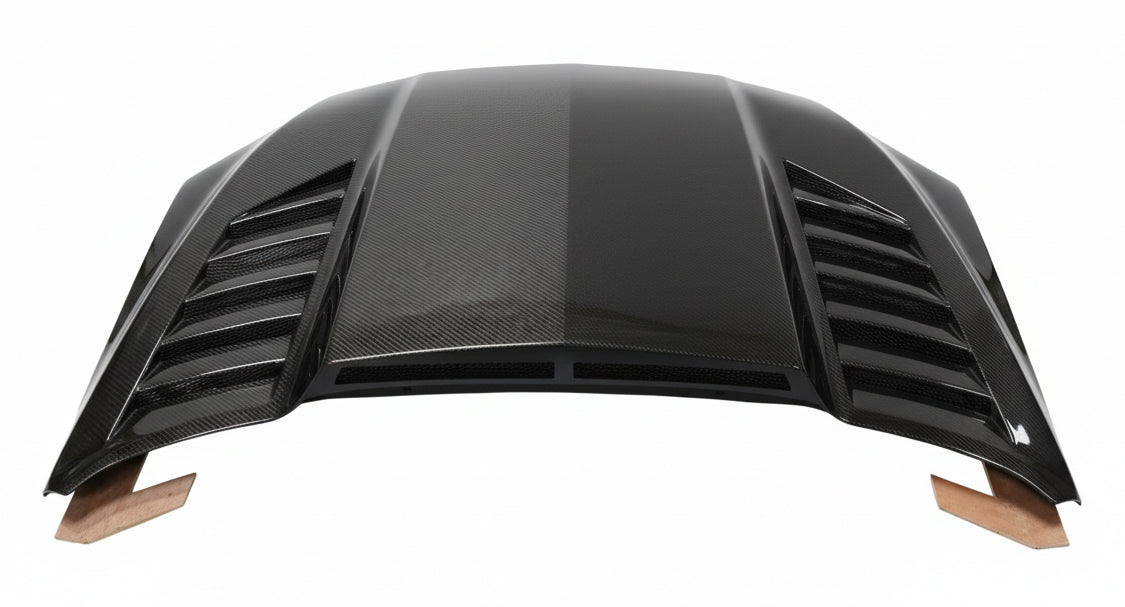 2019-2025 Dodge Ram 1500 2 doors 4 doors TMS Style Carbon Fiber Black Hood