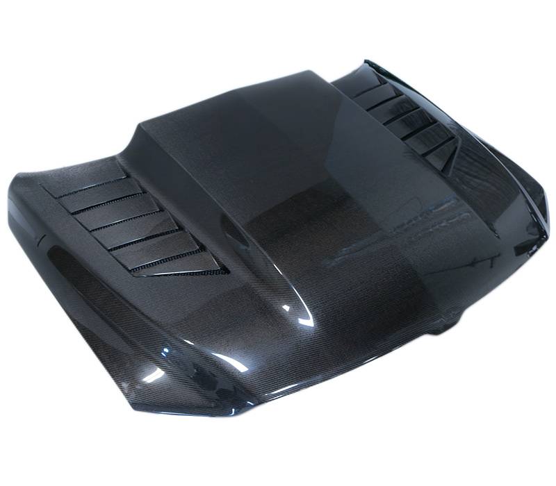 2019-2023 Dodge Ram 1500 2 doors 4 doors TMS Style Carbon Fiber Black Hood-1