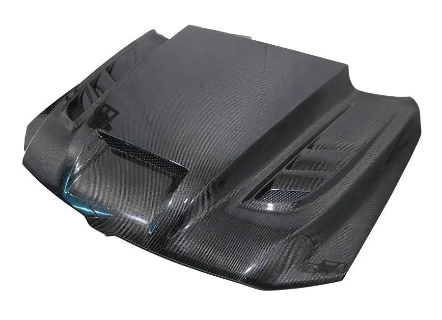 2019-2023 Dodge Ram 1500 2 doors 4 doors TMS Style Carbon Fiber Black Hood-1