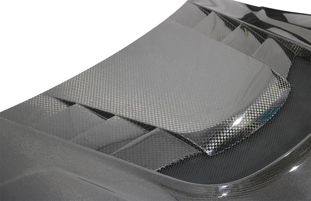 2020-2024 Toyota Supra 2 doors VRS Style Double Sided Hybrid Carbon Fiber Double Sided Carbon Fiber Carbon Fiber Black Hood-4