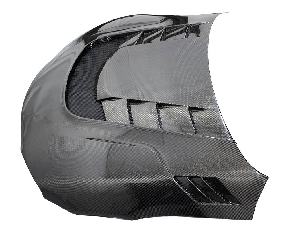 2020-2024 Toyota Supra 2 doors VRS Style Double Sided Hybrid Carbon Fiber Double Sided Carbon Fiber Carbon Fiber Black Hood-6