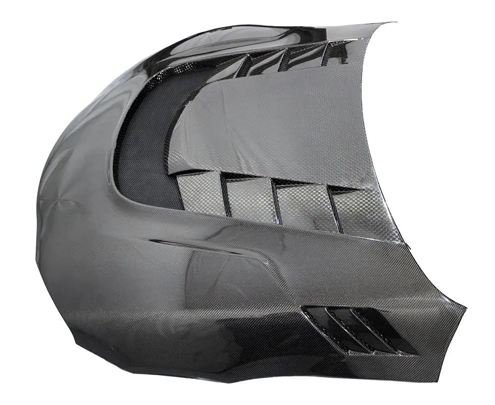 2020-2024 Toyota Supra 2 doors VRS Style Double Sided Hybrid Carbon Fiber Double Sided Carbon Fiber Carbon Fiber Black Hood-6