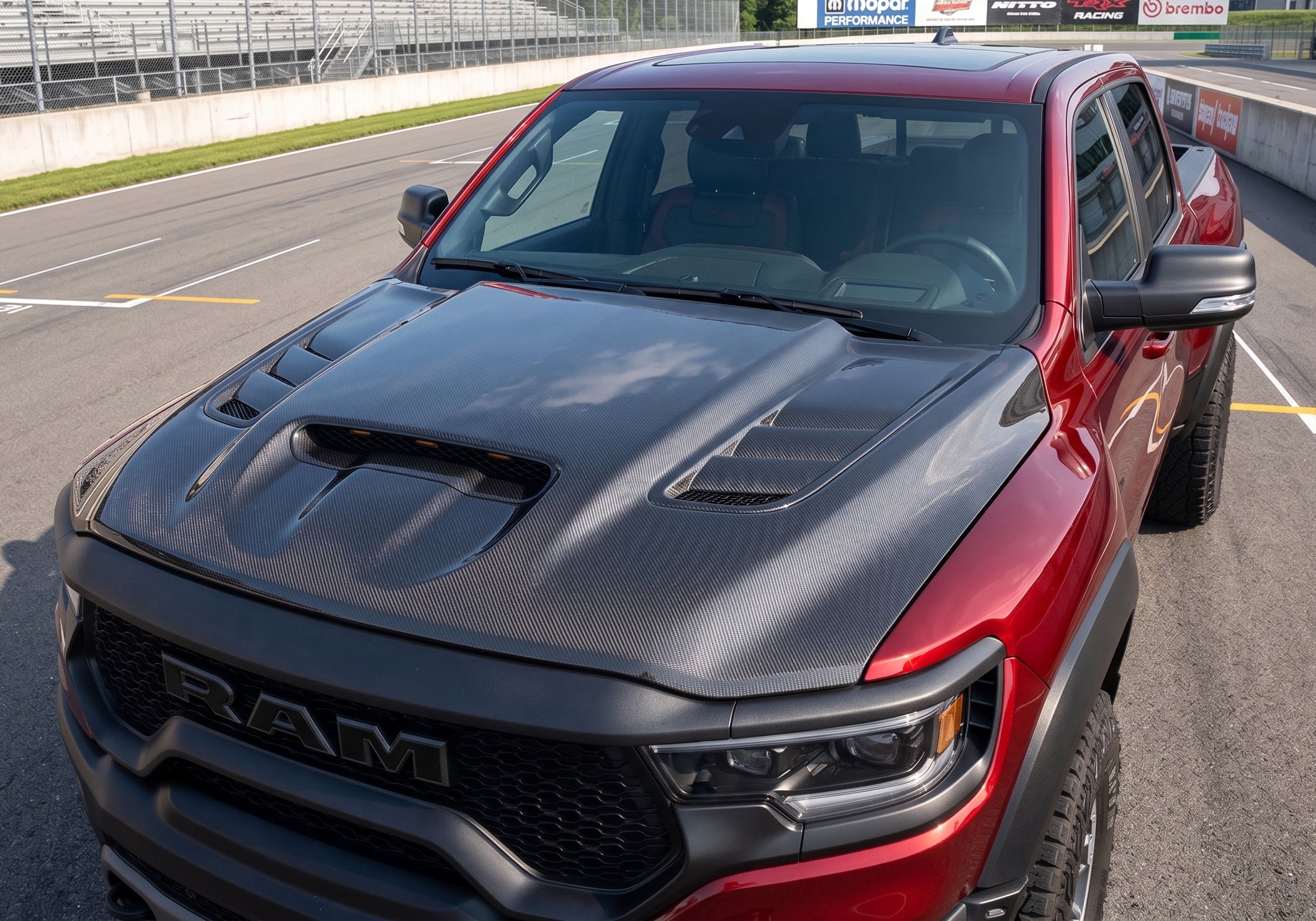2021-2024 Dodge Ram 1500 TRX VTM Style Carbon Fiber Hood