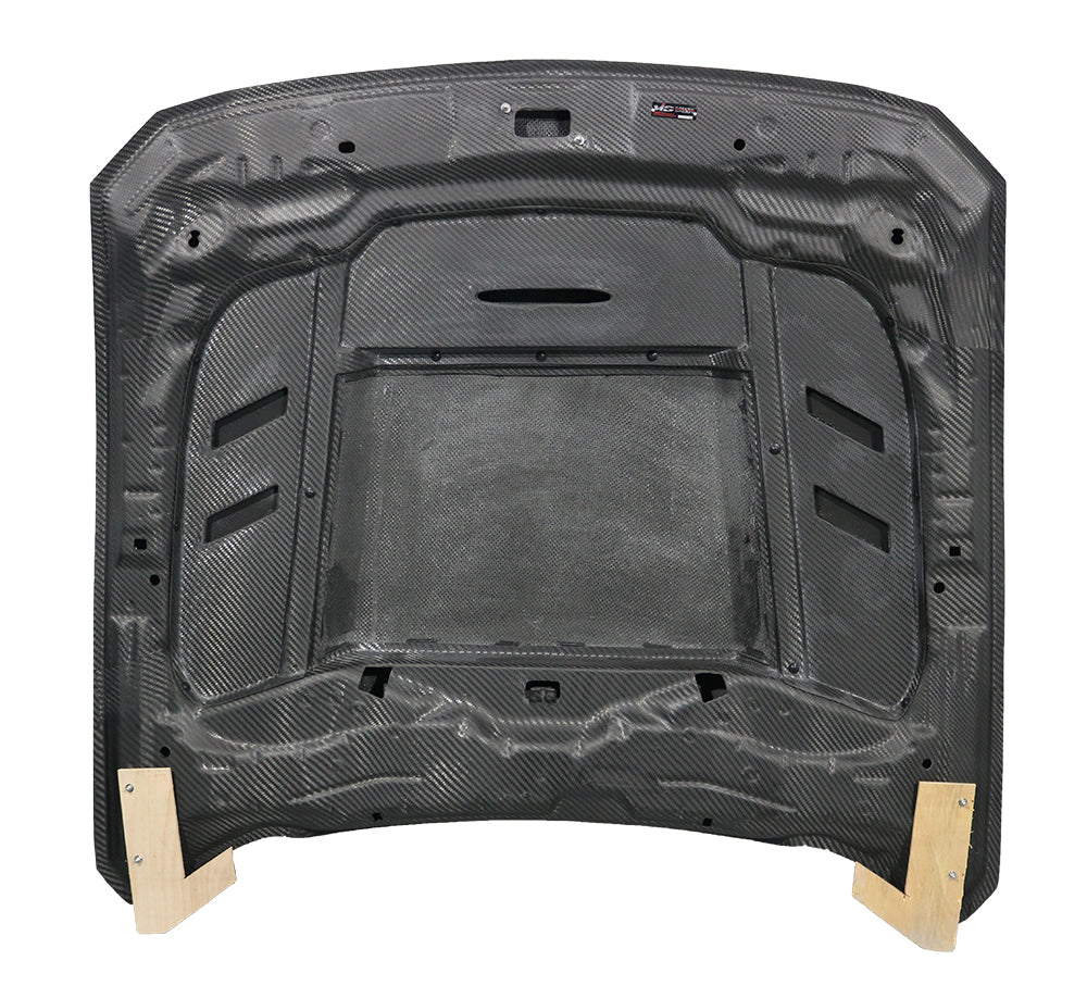 2024-2025 Ford Mustang 2DR Terminator Style Double Sided Carbon Fiber Hood