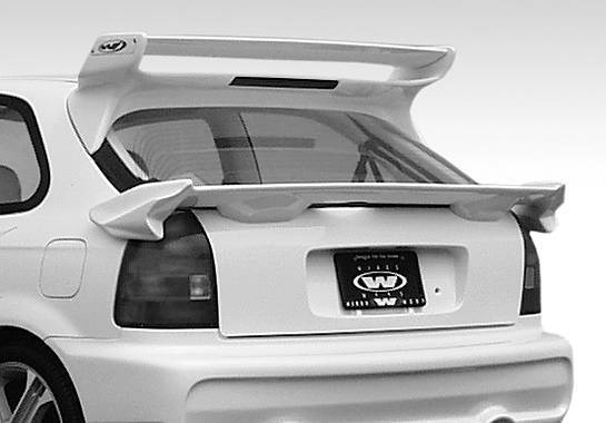 1996-2000 Honda Civic Hatchback FRP Primer Spoiler-1