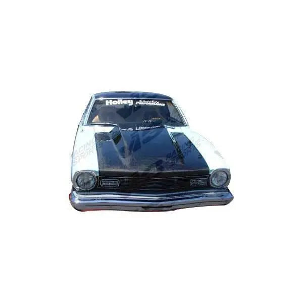 1970-1977 Ford Maverick 2 doors Cowl Induction Style Carbon Fiber Black Hood-1
