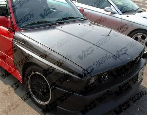 1984-1991 BMW 3 SERIES E30 2 doors 4 doors OEM Style Carbon Fiber Black Hood-5