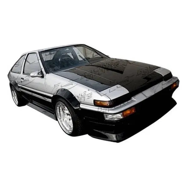 1984-1987 Toyota Corolla Hatchback 2 doors OEM Style Carbon Fiber Black Hood-1