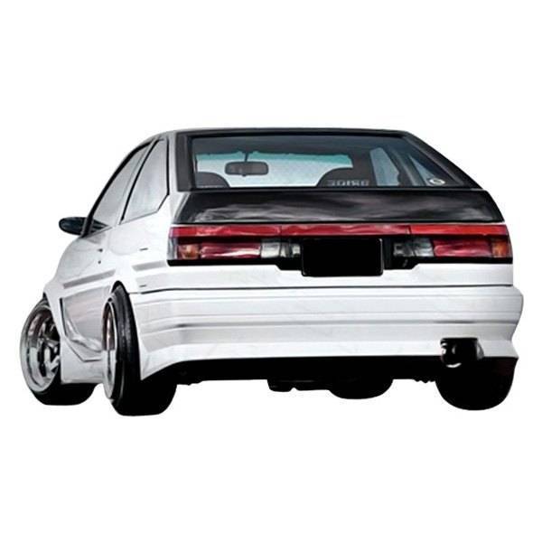 1984-1987 Toyota Corolla Hatchback MONSTER Style FRP Primer Rear Bumper-2