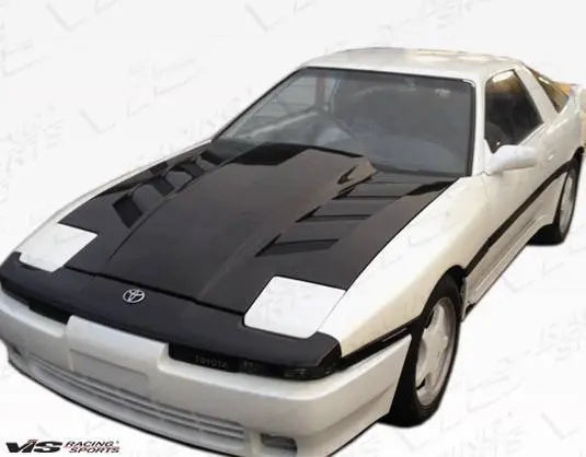 1986-1992 Toyota Supra 2 doors AMS Style Carbon Fiber Black Hood-3