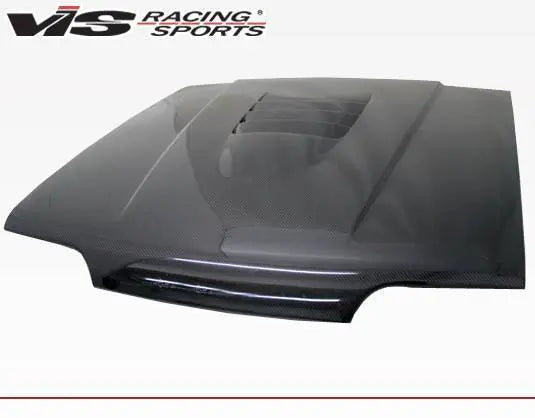 1987-1993 Ford Mustang 2 doors Cobra R 2000 Style Carbon Fiber Black Hood-3