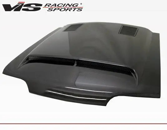 1987-1993 Ford Mustang 2 doors GT 500 Style Carbon Fiber Black Hood-1