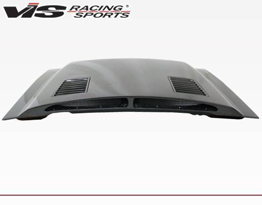 1987-1993 Ford Mustang 2 doors GT 500 Style Carbon Fiber Black Hood-2