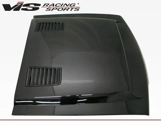 1987-1993 Ford Mustang 2 doors GT 500 Style Carbon Fiber Black Hood-3