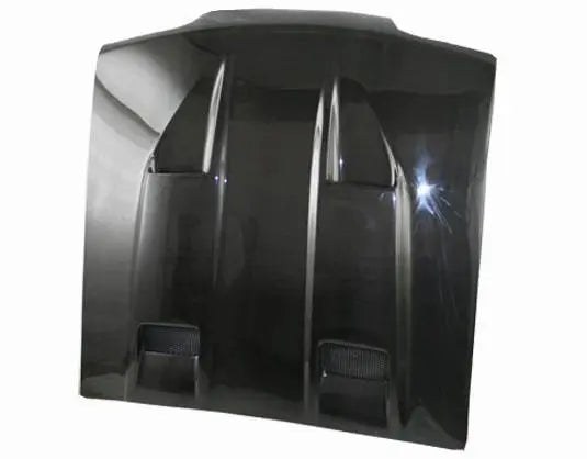 1987-1993 Ford Mustang 2 doors Marh 5 Style Carbon Fiber Black Hood-1