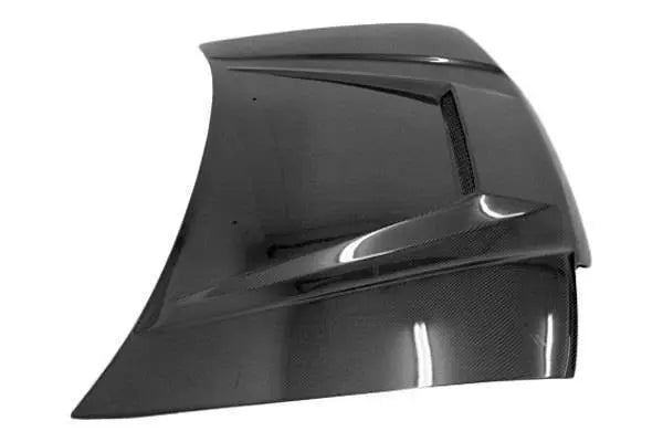 1988-1991 Honda CRX Hatchback INVADER Style Carbon Fiber Black Hood-1