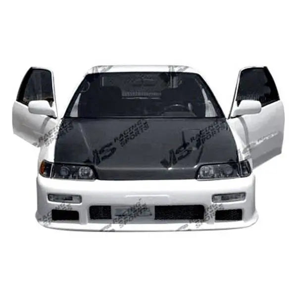 1988-1991 Honda CRX Hatchback ZC Style Carbon Fiber Black Hood-1