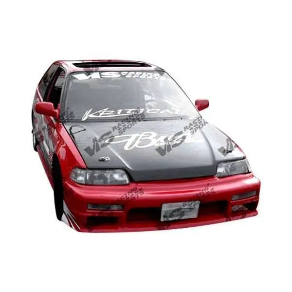 1988-1991 Honda Civic 4 doors OEM Style Carbon Fiber Black Hood-2