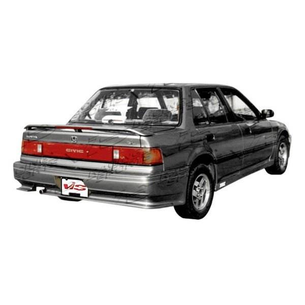 1990-1991 Honda Civic 4 doors TECHNO R Style FRP Primer Full Kit-2