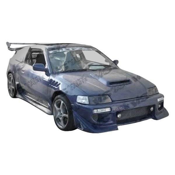 1988-1991 Honda Civic Hatchback BATTLE Z Style FRP Primer Front Bumper-1