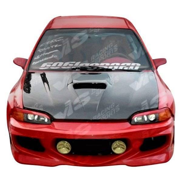 1988-1991 Honda Civic Hatchback GT BOMBER Style FRP Primer Front Bumper-1