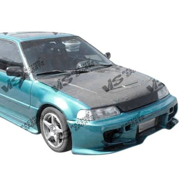 1988-1991 Honda Civic Hatchback INVADER Style FRP Primer Front Bumper-1