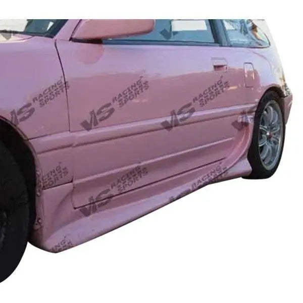 1988-1991 Honda Civic Hatchback INVADER Style FRP Primer Side Skirts-1